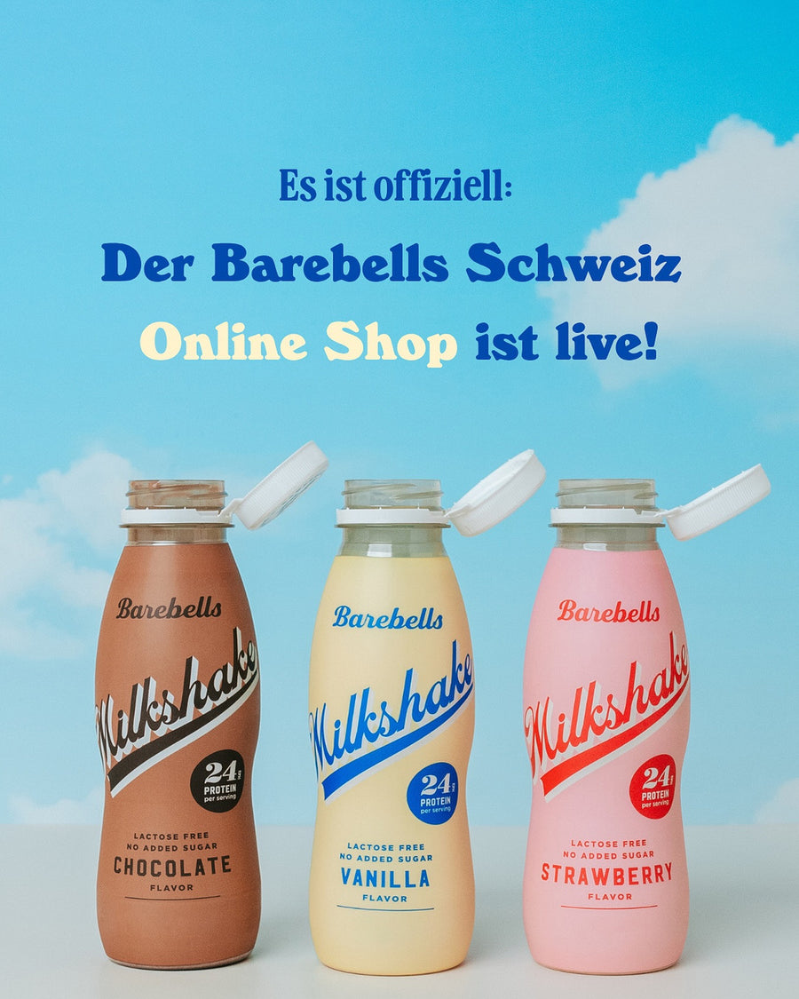 Bestelle ab jetzt alle Bars deiner Wahl und unsere beliebten Protein Milchshakes bei uns im Online Shop - Link in unserer bio! 🌟

#barebells #barebellsswitzerland #onlineshop